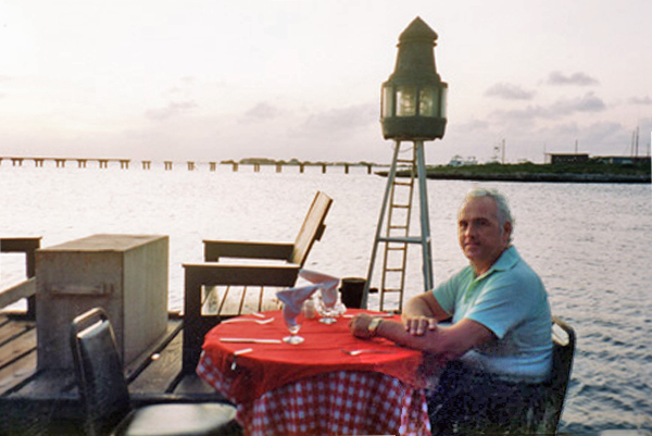 Lee Duquette enjoying the dinner view