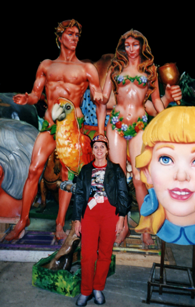 Karen Duquette at Mardi Gras World