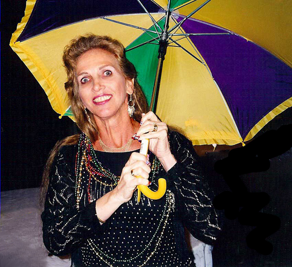 Karen Duquette in the Mardi Gras Parade during the seminar