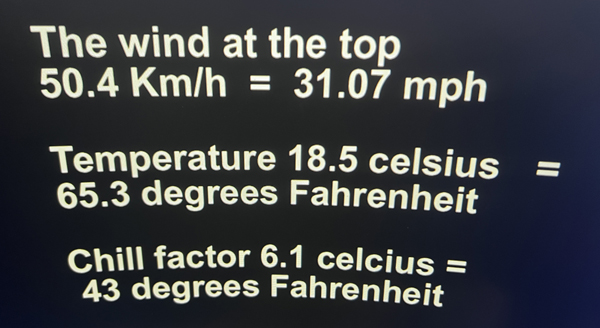 Wind and termperature sign