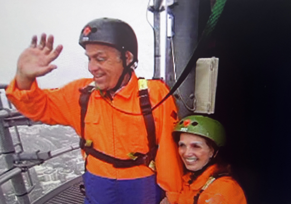Lee and Karen Duquette at the top of the Skytower