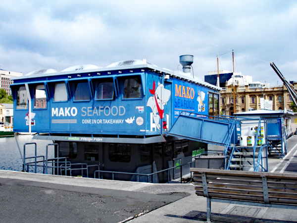Mako Seafood dinner on shore