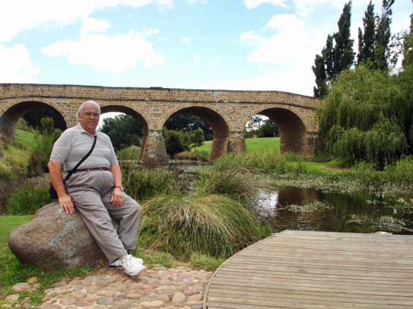 Lee Duquette near the bridge