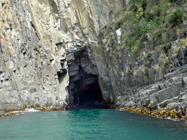 cave entrance at bruny Island in Tasmania australia
