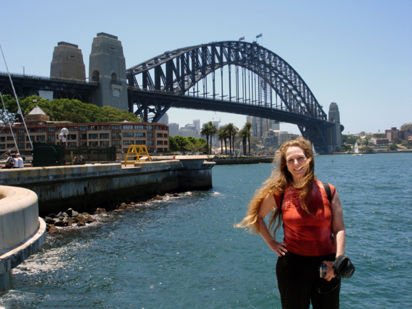 Karen Duquette at the Sydney Bridge
