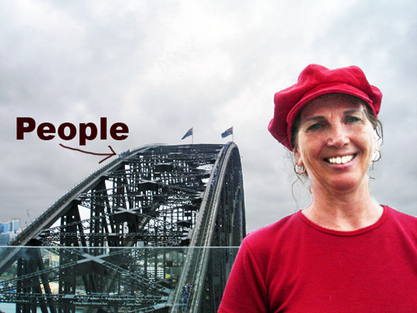 Karen Duquette at the Sydney Bridge