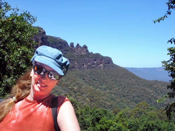 Karen Duqutte and Three Sisters in Katoomba