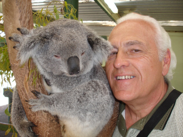 Lee Duquette and a koala