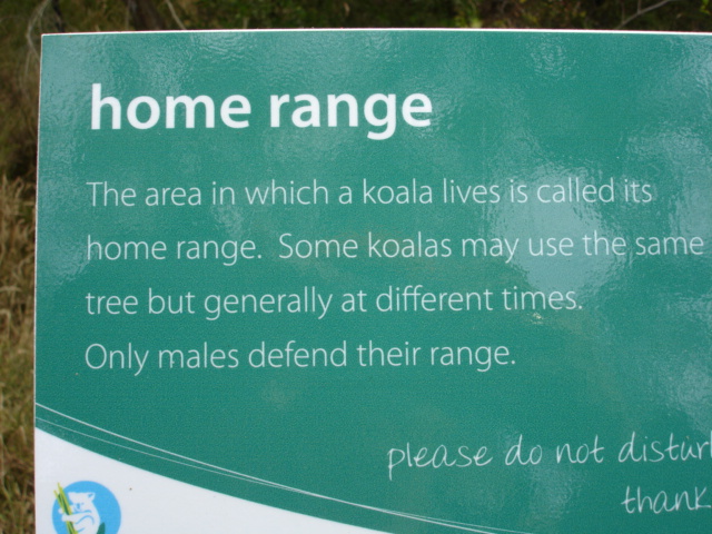 sign about the Koala