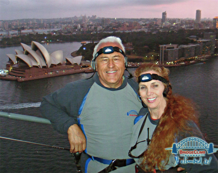 Karen and Lee Duquette on the Sydney Bridge climb