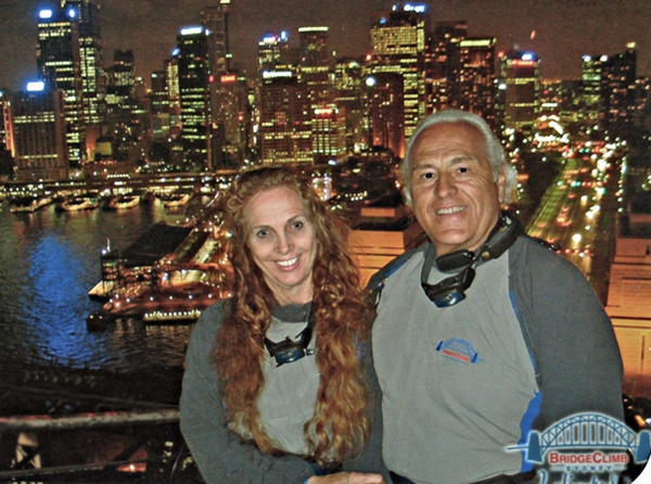 Karen and Lee Duquette on the Sydney Bridge climb