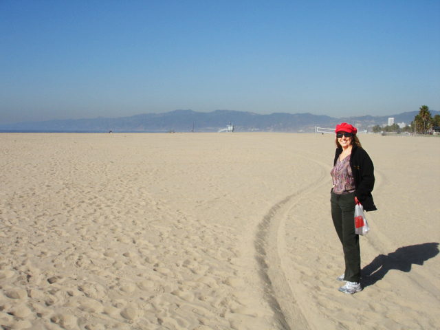 Karen  Duquette on Hollywood Beach California in 2006