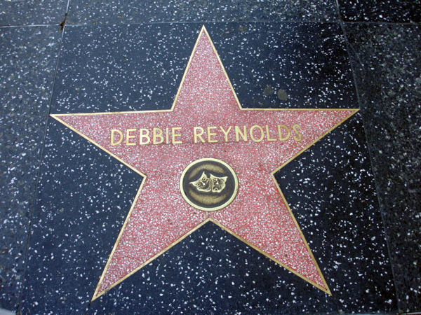 Debbie Reynolds Walk of Fame star
