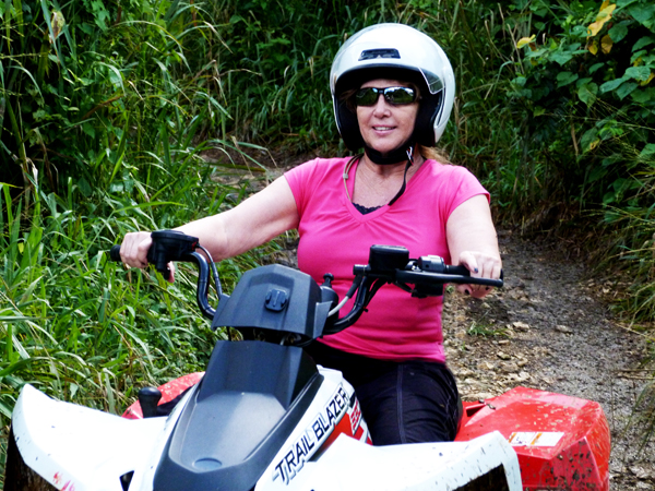 Karen Duquette on the ATV