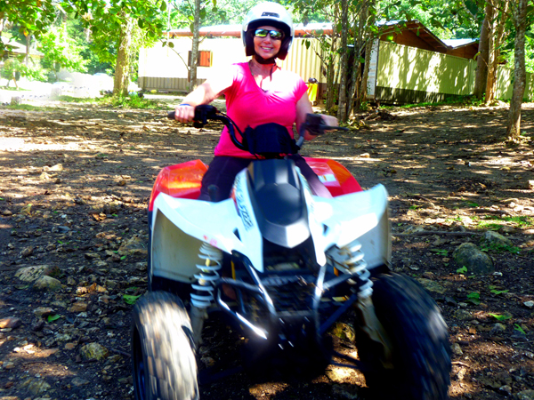 Karen Duquette on the ATV