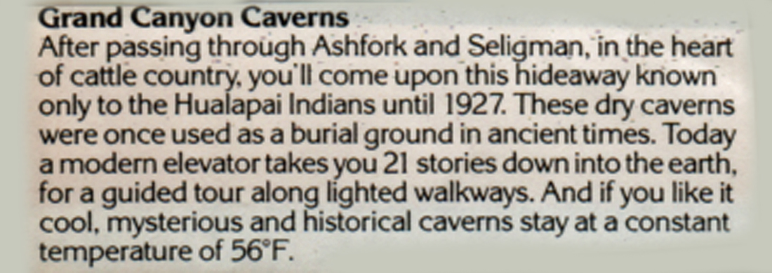 about the Grand Canyon Caverns