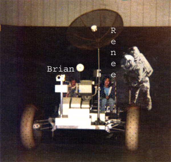 Brian and Renee Duquette in the space rovver
