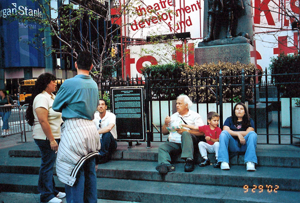 Brian Duquette Relaxing in Times Square