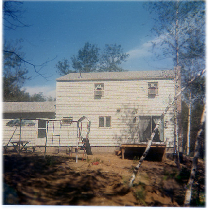The back yard of the house
