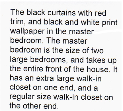 sign about the black curtains