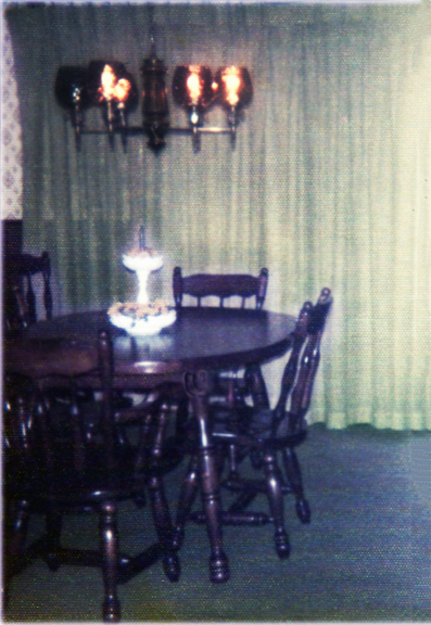Dining room in 1972