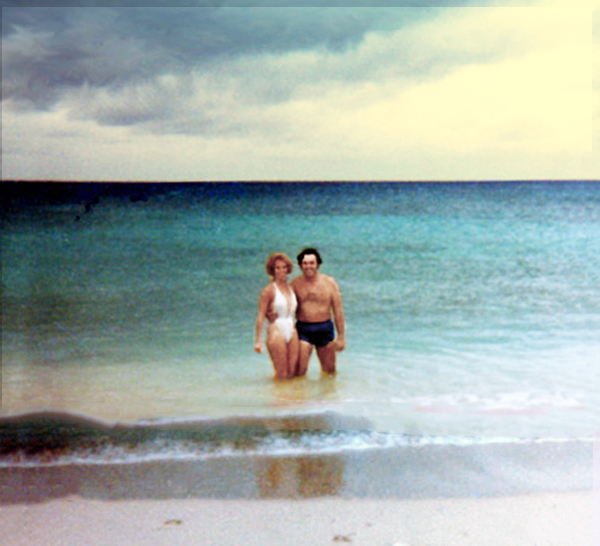Karen and Lee Duquette in the ocean