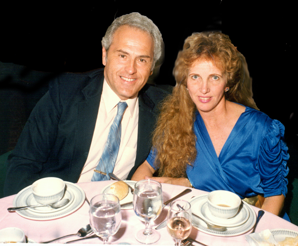 Lee and Karen Duquette at dinner on the ship