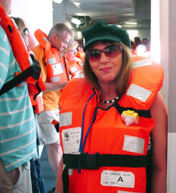 Karen Duquette in her life jacket