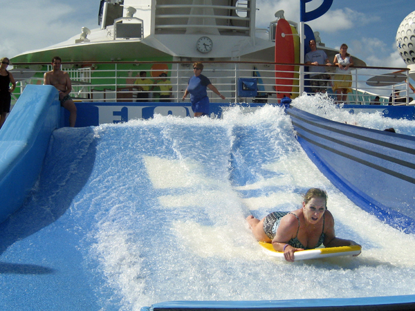 Karen Duquette surfing