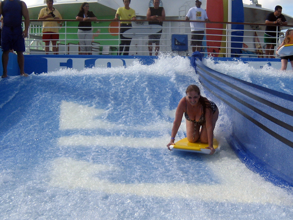 Karen Duquette surfing