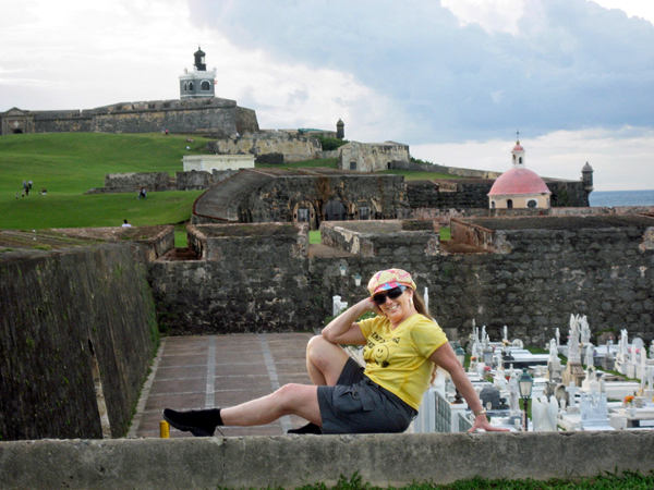 Karen Duquette at the Santa Maria Magdelena de Pazzis Cemetery 