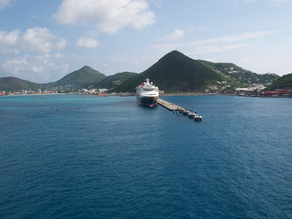 Liberty of?the Seas at dock in St. Maarten