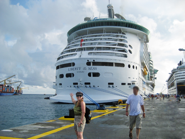 Karen Duquette  and the Liberty of the Seas cruise ship