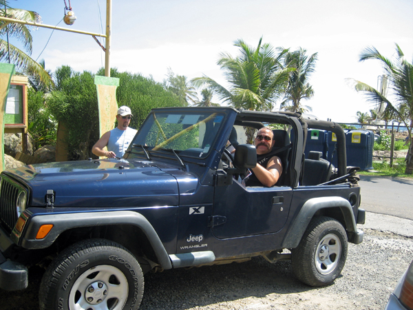 Doug Jorge rented a jeepe