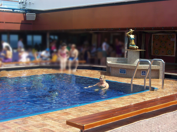 Janice Mackay in the pool