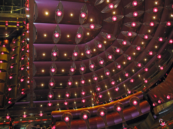 ceiling lights and elevator