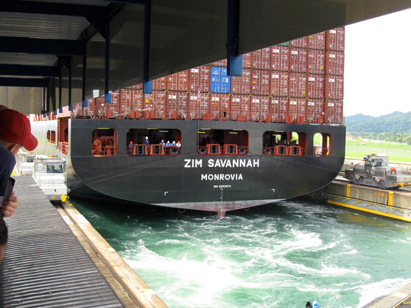 a cargo ship