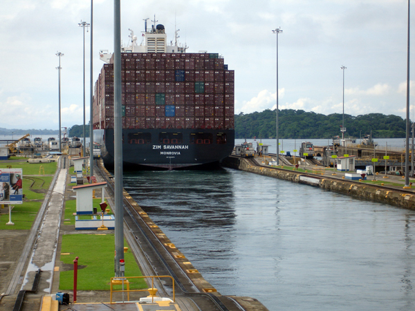 a cargo ship