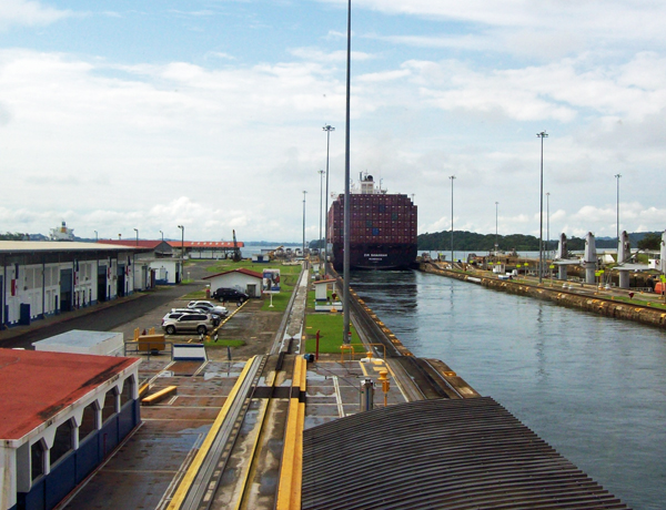 a cargo ship