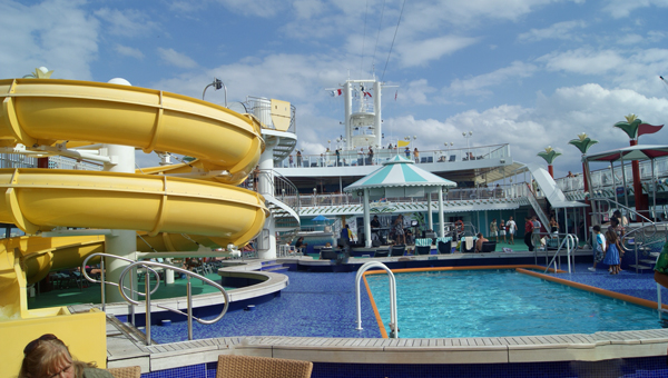 slide and pool