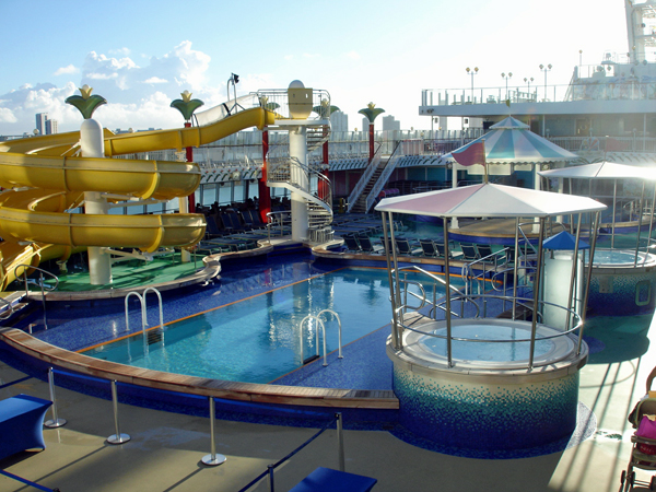 slide and pool