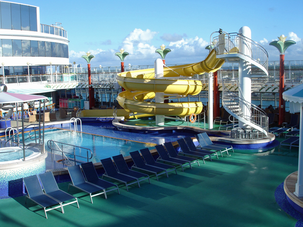 slide and pool