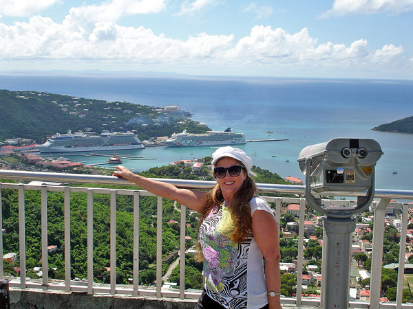Karen Duquette viewing Magens Bay