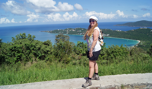 Karen Duquette viewing Magens Bay
