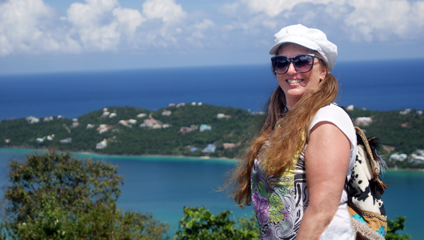 Karen Duquette viewing Magens Bay