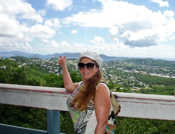 Karen Duquette viewing Magens Bay