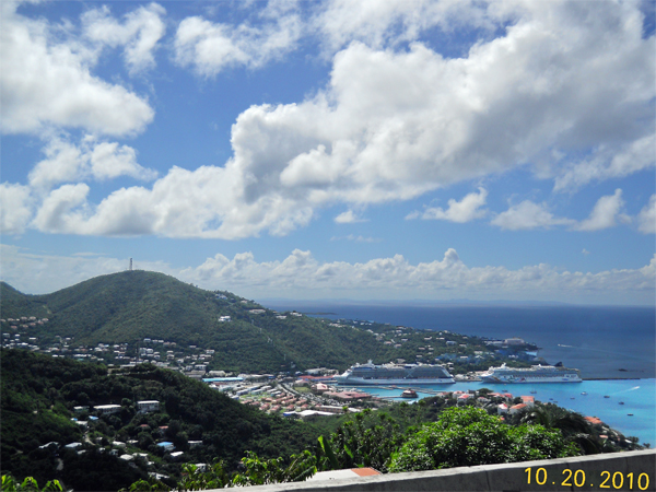 Magens Bay and the cruise ships