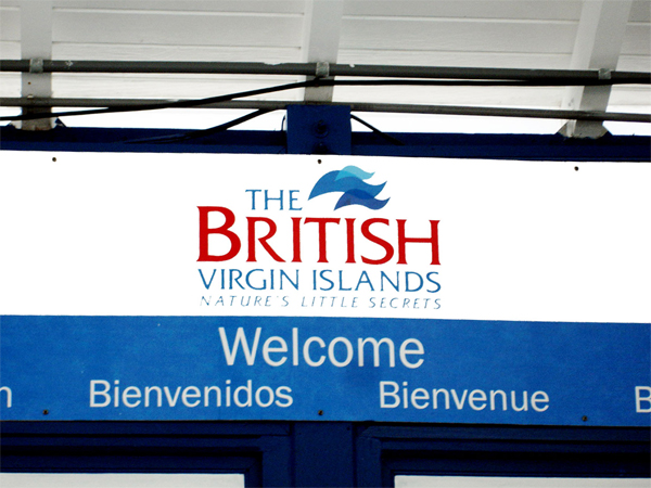 BVI welcome sign