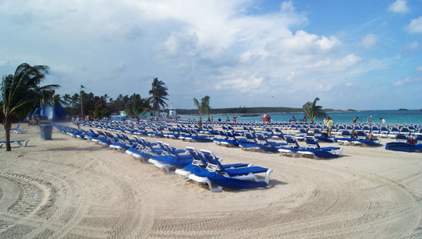 at the beach Great Stirrup Cay Bahamas