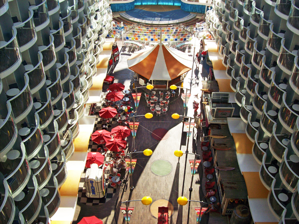 Boardwalk overview and The Aqua Theatre